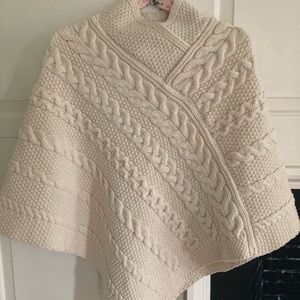 Irish knit poncho